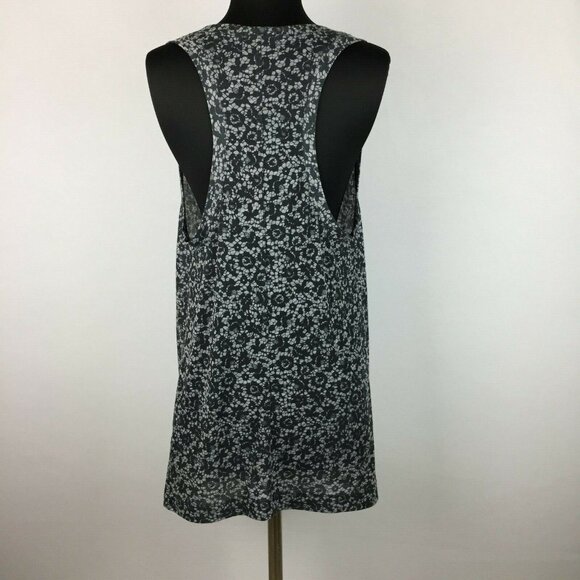 Theory Tank Top Womens L Floral Cowl Drape Neck Casual Workwear Office - Picture 5 of 12